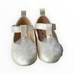 Balerina Pompón Tul Beige Nacarado