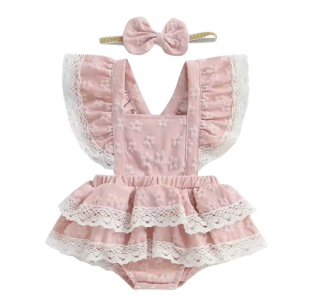 Romper Floreado Rosa