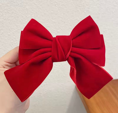 Moño Terciopelo Rojo