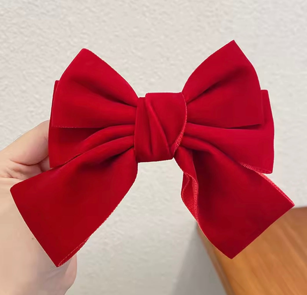 Moño Terciopelo Rojo