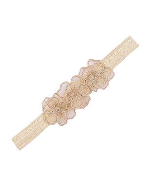 Banda flores beige gold
