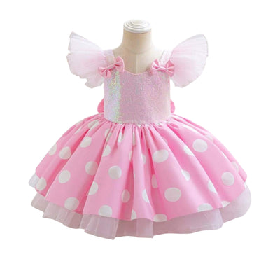Minnie Manga Larga Rosa