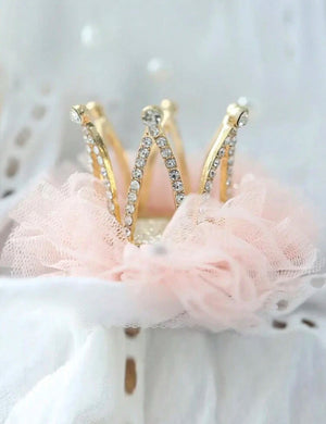 Corona Brillos Tul con Dorado