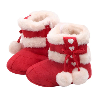 Bota Roja con Borlas Beige