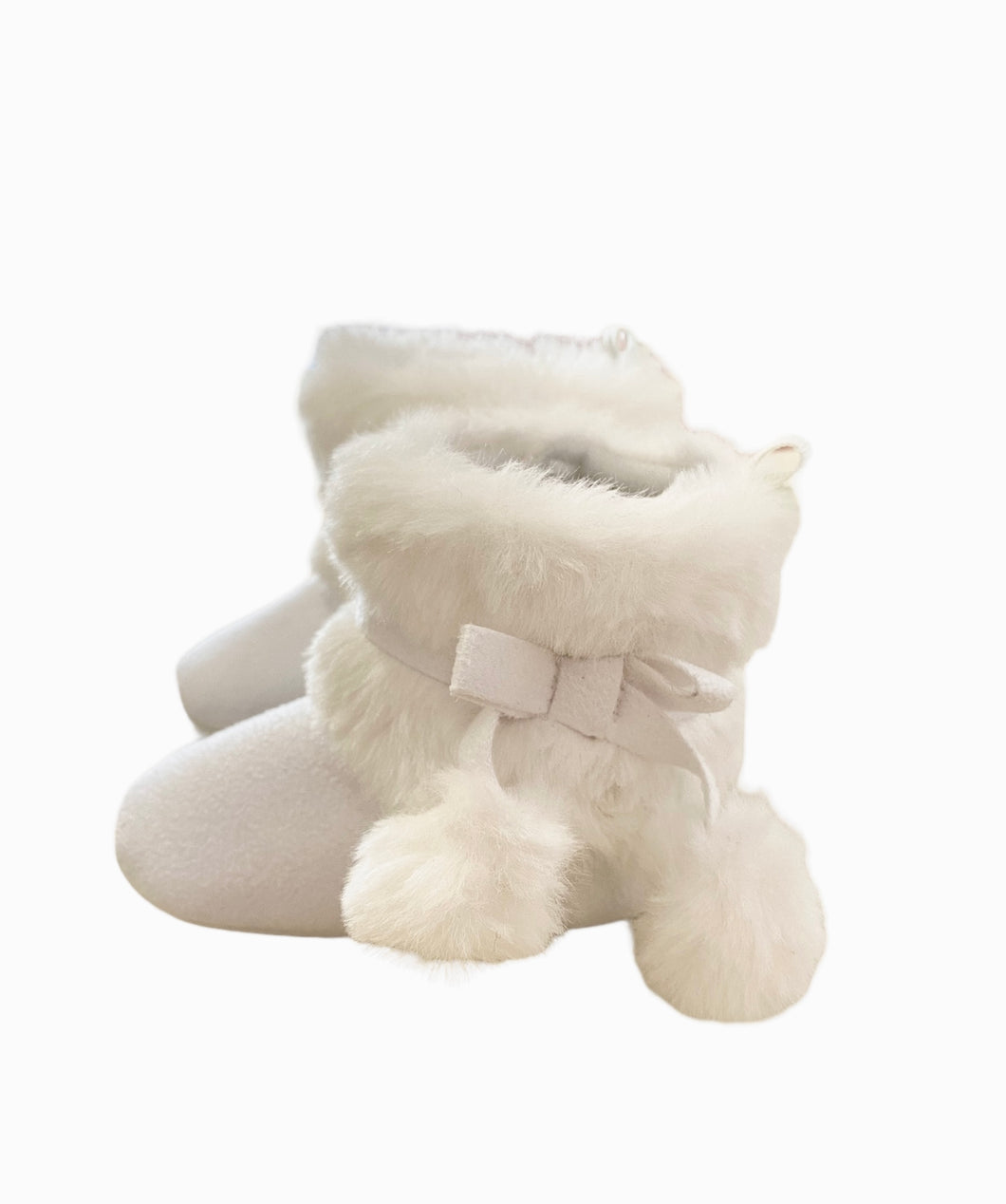 Botita con Borlas y Peluche Blanco