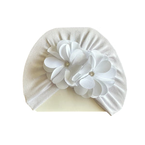 Turbante Flores Blanco