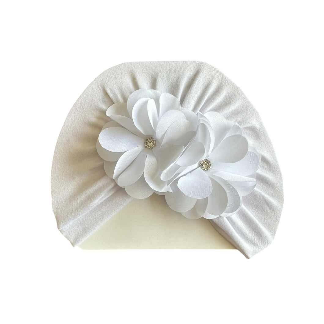 Turbante Flores Blanco
