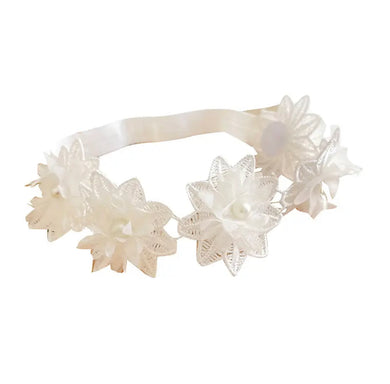 Banda Flores de Encaje y Perlas