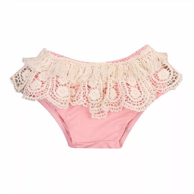 Cubre pañal rosa encaje