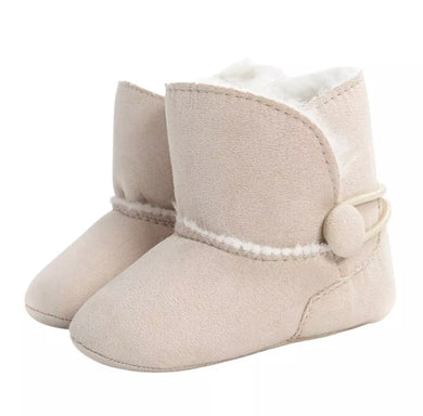 Botas Beige Botón